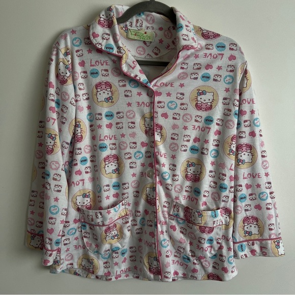 Hello Kitty Other - Hello Kitty Button Up Pajama Shirt Size Large
